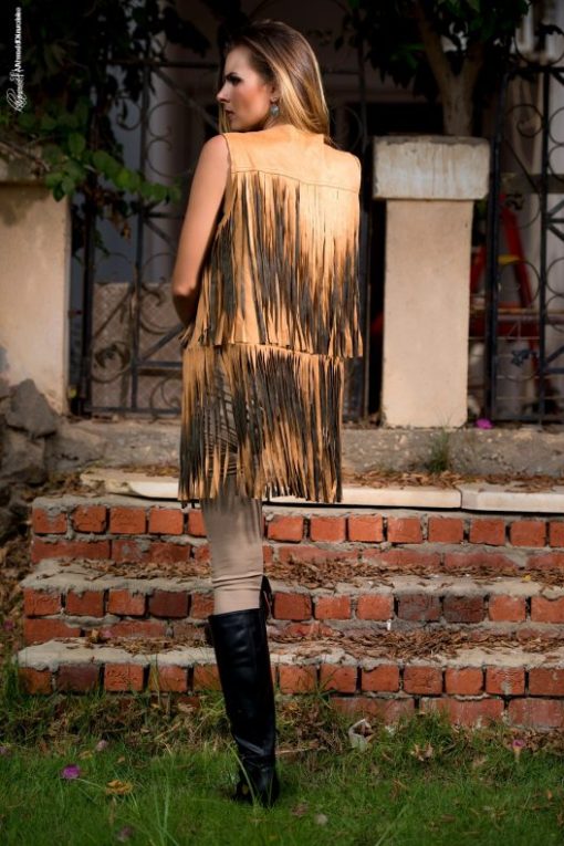 Suede Fringe Vest
