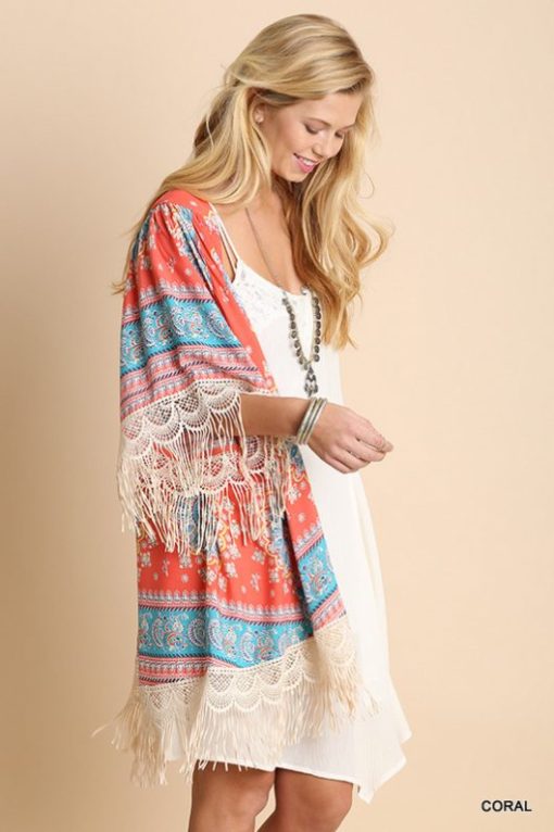 Coral Fringe Cardigan - Image 5