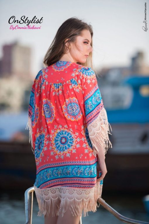 Coral Fringe Cardigan - Image 2