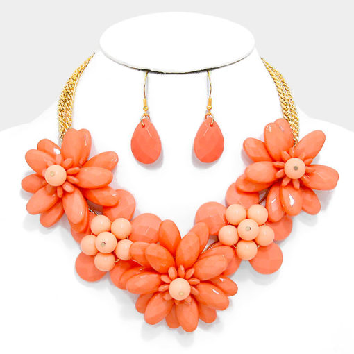 Coral Flower Necklace.
