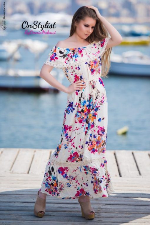 Ruffle Floral Maxi Dress - Image 2