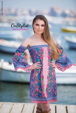 Off Shoulder Floral Mini Dress