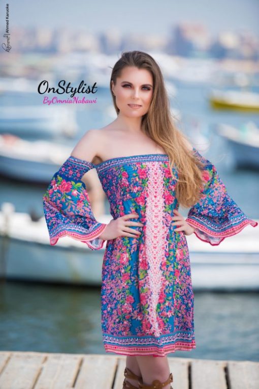 Off Shoulder Floral Mini Dress