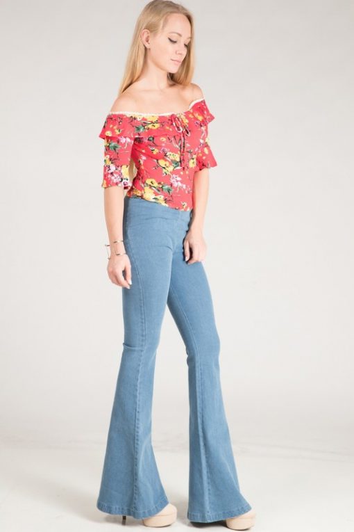 Flared Jeans Light Blue - Image 3