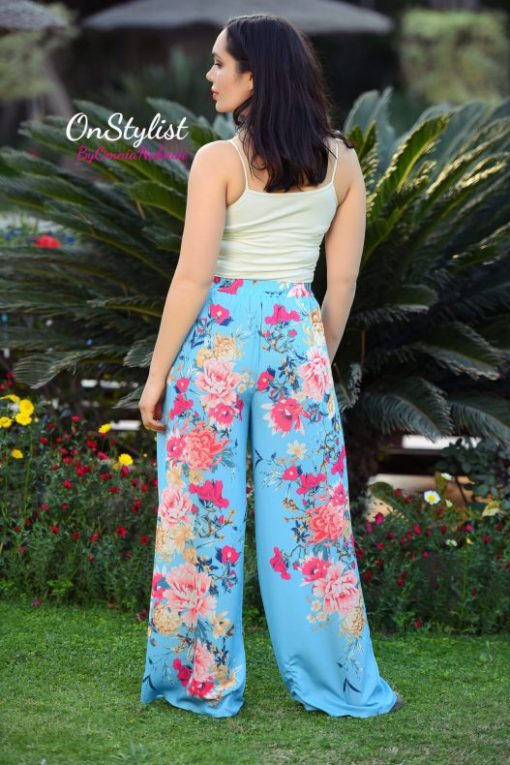 Blu sail Wide-Legged Floral Pants - Image 2