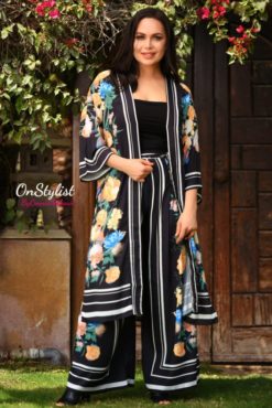 Kimono Set Duster With Floral Print