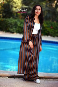 Striped Navy Mix Tunic Set