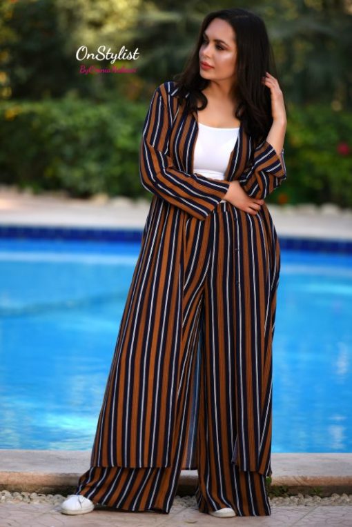 Striped Navy Mix Tunic Set - Image 2