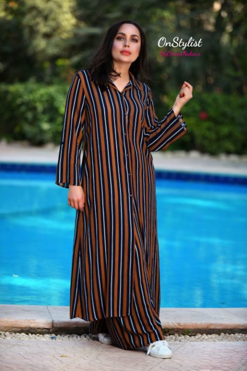 Striped Navy Mix Tunic Set - Image 3