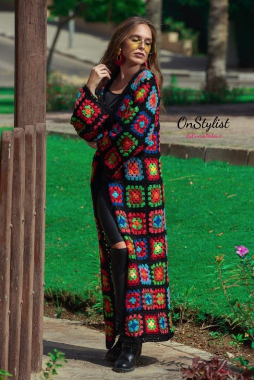 Patch Work Handmade Cardigan - Image 3