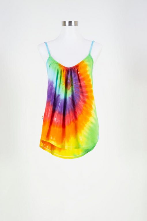 Rainbow Tie-Dye Strap Top