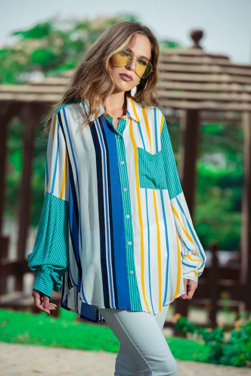 Striped Jade Shirt - Image 2