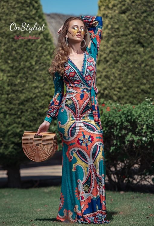 Jade Sleeves BodyCon Maxi Dress - Image 2