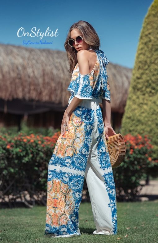 Cold Shoulder Jumpsuit With Halter Neck - Image 4