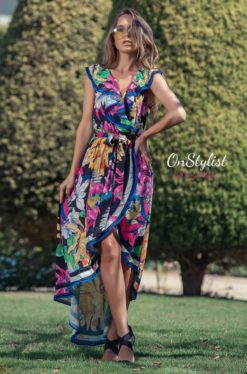 Ruffle High And Low Floral Dress