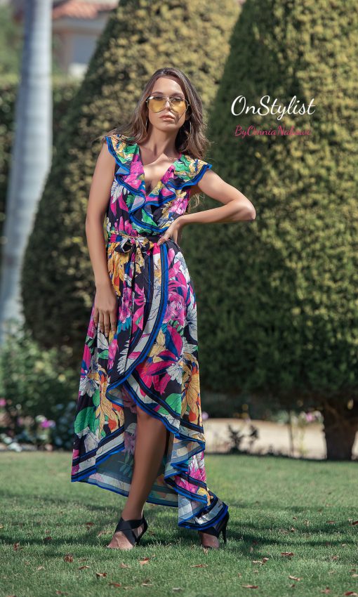 Ruffle High And Low Floral Dress - Image 2