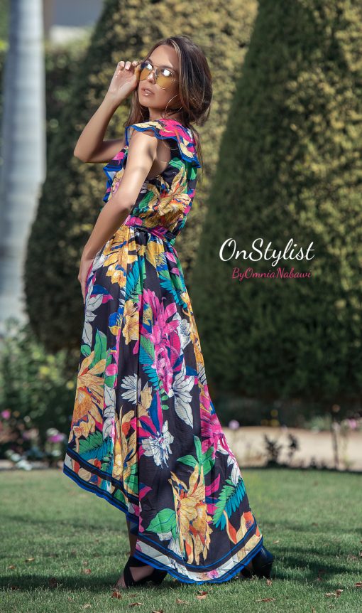 Ruffle High And Low Floral Dress - Image 3