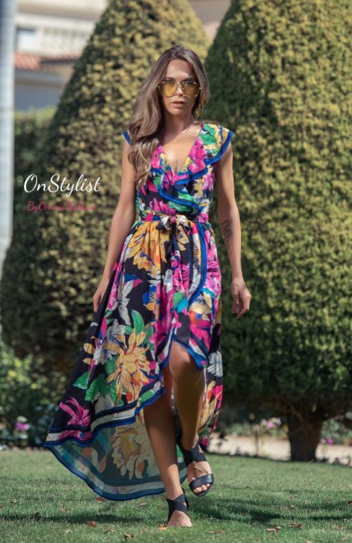 Ruffle High And Low Floral Dress - Image 4