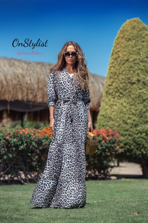 Leopard Spanish Maxi Dress - Image 3