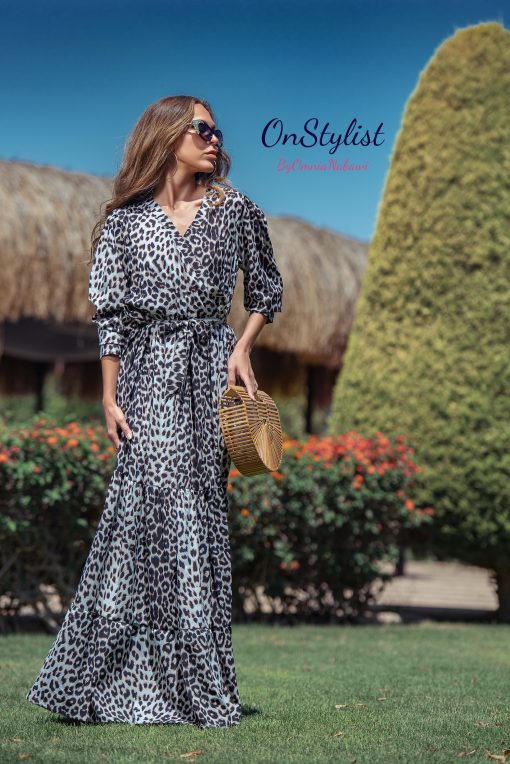 Leopard Spanish Maxi Dress