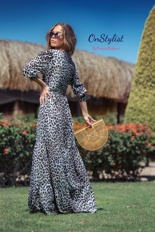 Leopard Spanish Maxi Dress - Image 4