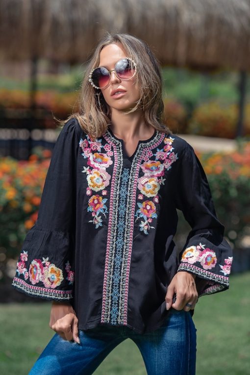 Black Embroidery Blouse - Image 3