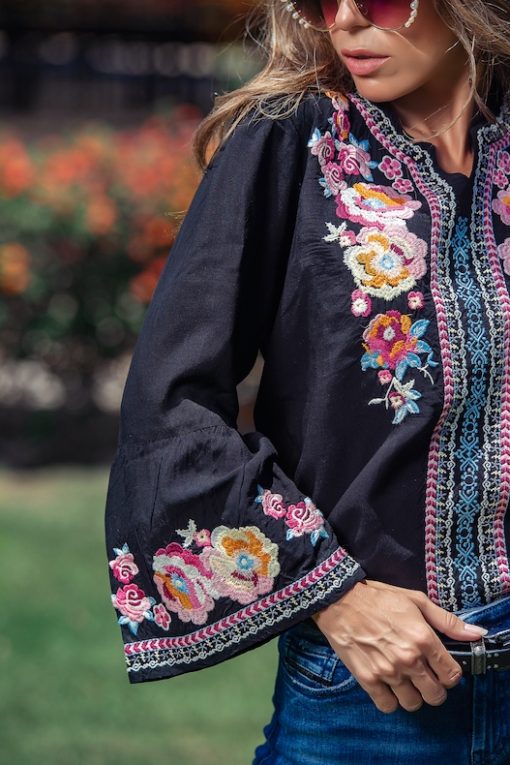 Black Embroidery Blouse - Image 6