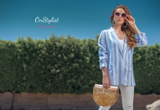 Striped Linen Blazer - Image 8