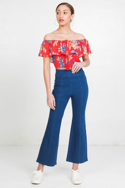 High Waisted Flared Denim - Image 3