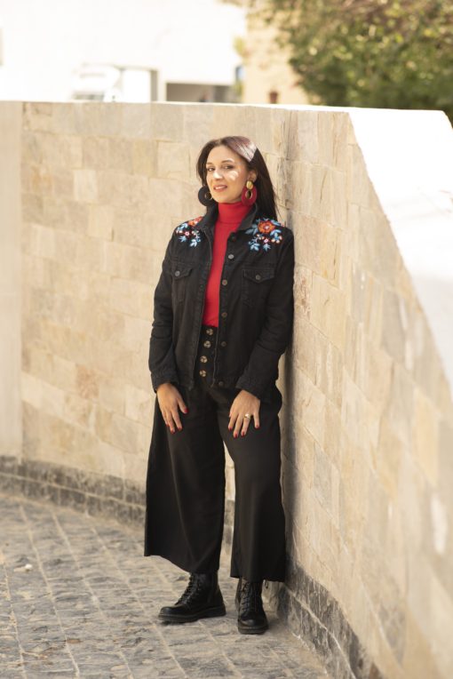 Embriodery Black Jacket Jeans - Image 3