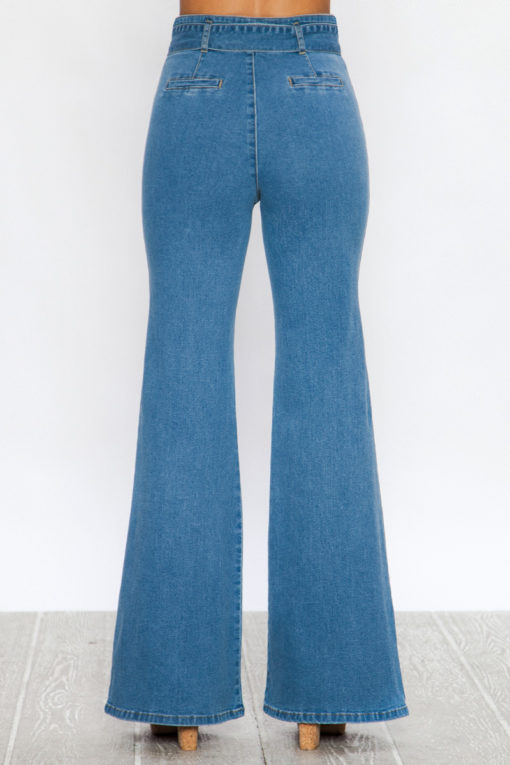 Flared Belted Jeans - Image 4