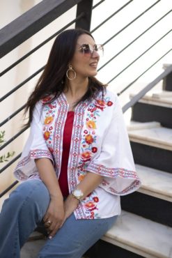 White Embriodery Cardigan