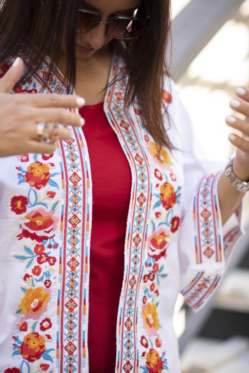 White Embriodery Cardigan - Image 2