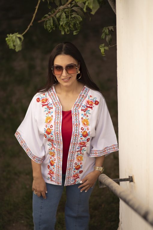 White Embriodery Cardigan - Image 5