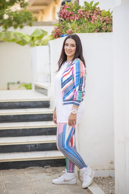 Trendy Stripped Track Suit - Image 3
