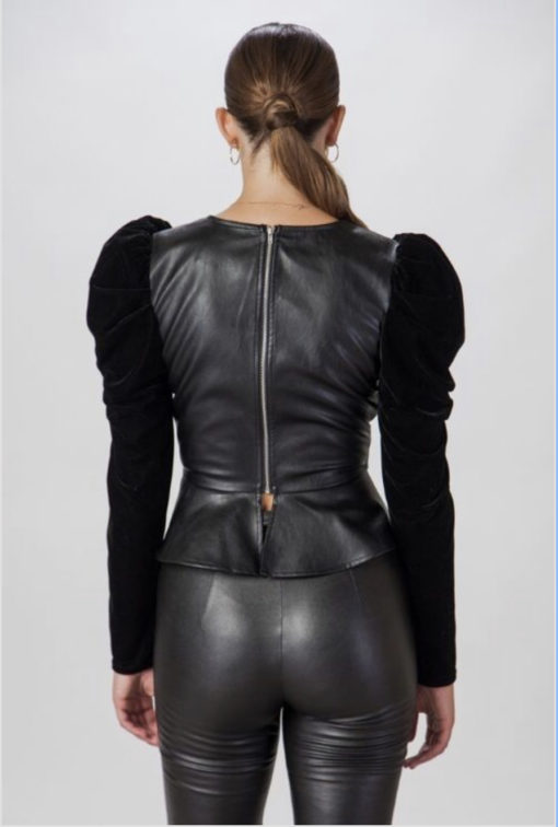 Leather Velvet Jacket - Image 2