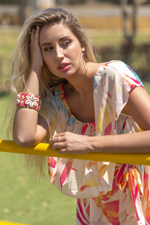 Colorful Chiffon Maxi Dress - Image 6