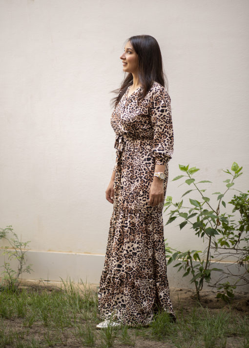 Long Sleeved Leo Maxi Dress - Image 3