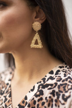 Triangle Gold Earings