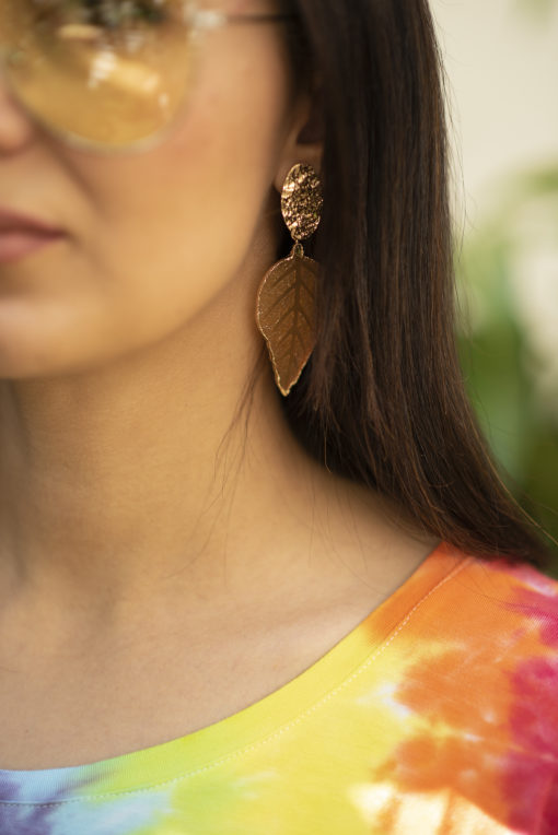 Mustard  Leaves Earings - Image 2