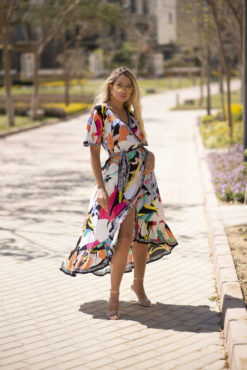 Wrap Midi Floral Dress