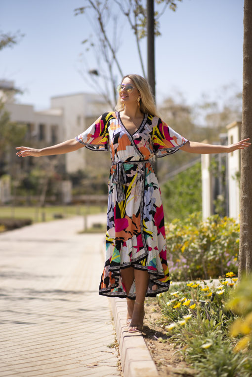 Wrap Midi Floral Dress - Image 5