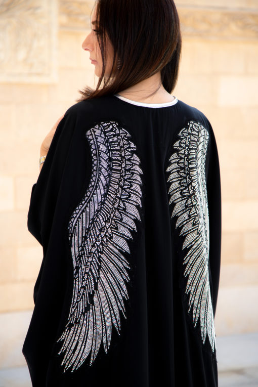 Silver Wings Black Kaftan - Image 4
