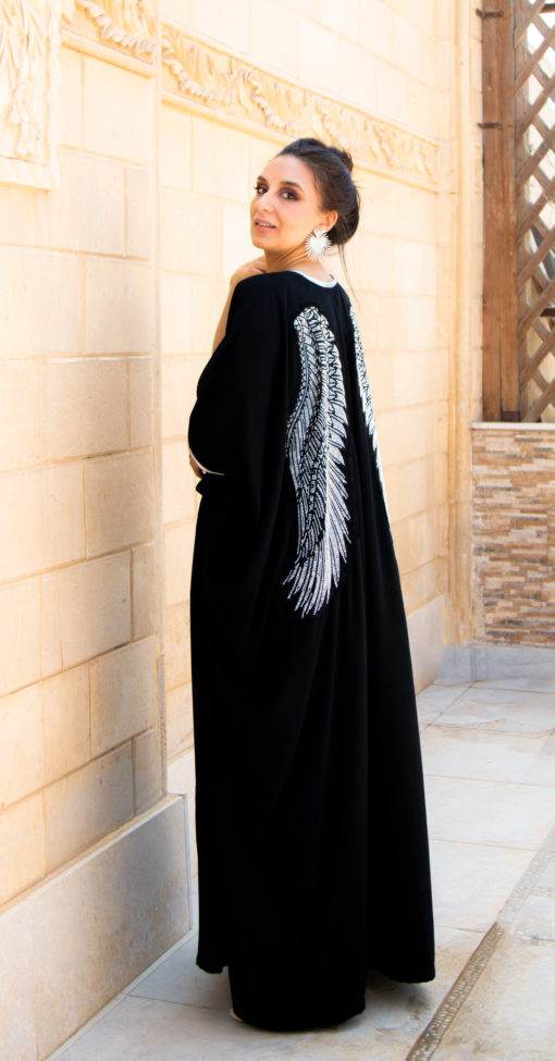 Silver Wings Black Kaftan - Image 6