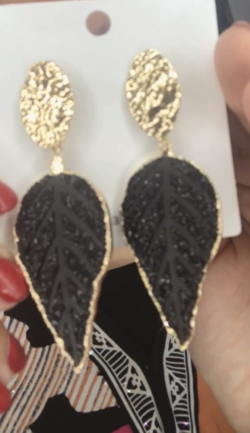 Mustard  Leaves Earings - Image 3