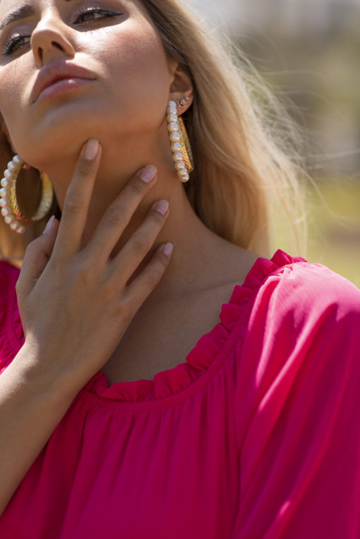 Peral Gold Ring Earings - Image 3