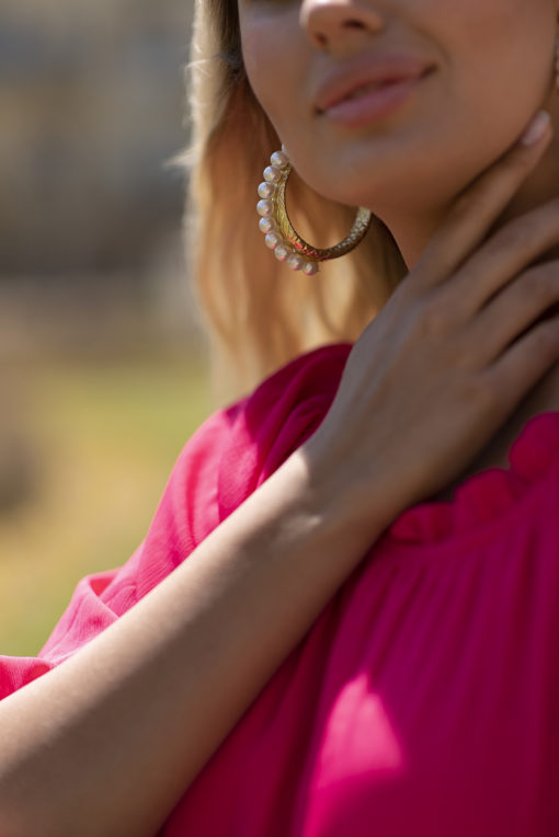 Peral Gold Ring Earings - Image 2