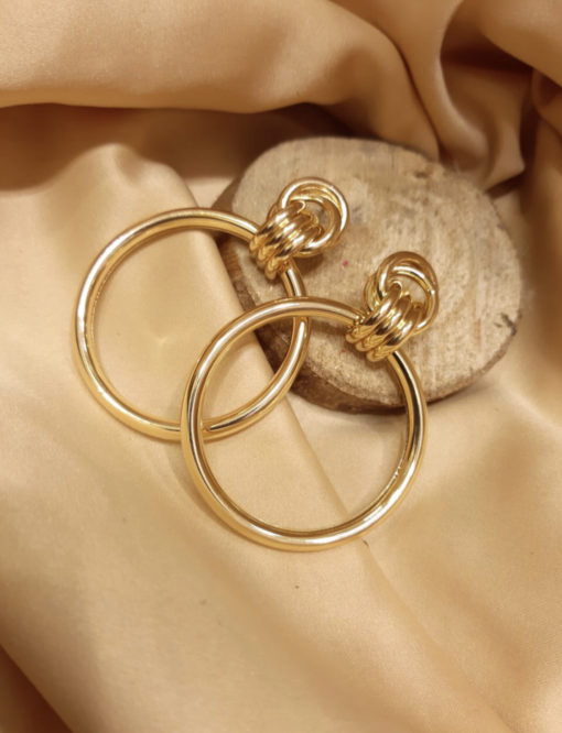 Large Ring Gold Earings