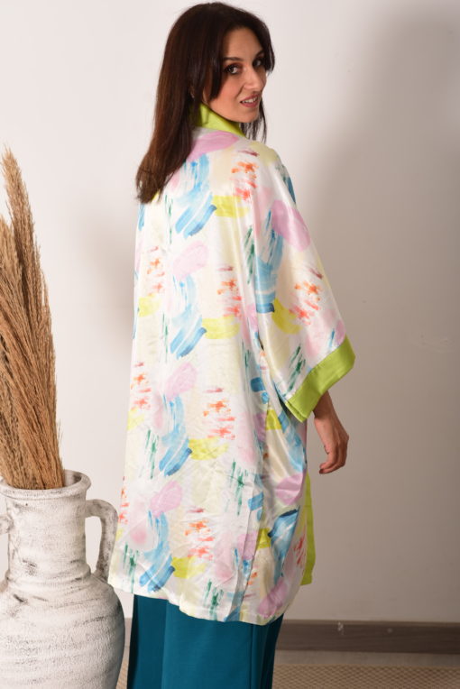 Painture Silk Satin Kimono - Image 6