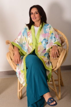 Painture Silk Satin Kimono
